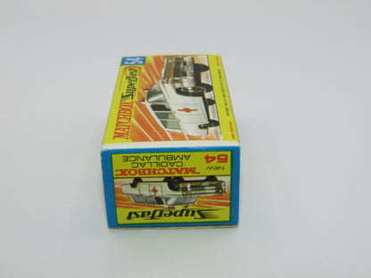 Matchbox Superfast 54A Cadillac Ambulance SILVER Grille HOLLOW Wheels
