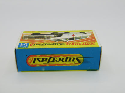 Matchbox Superfast 54A Cadillac Ambulance SILVER Grille HOLLOW Wheels