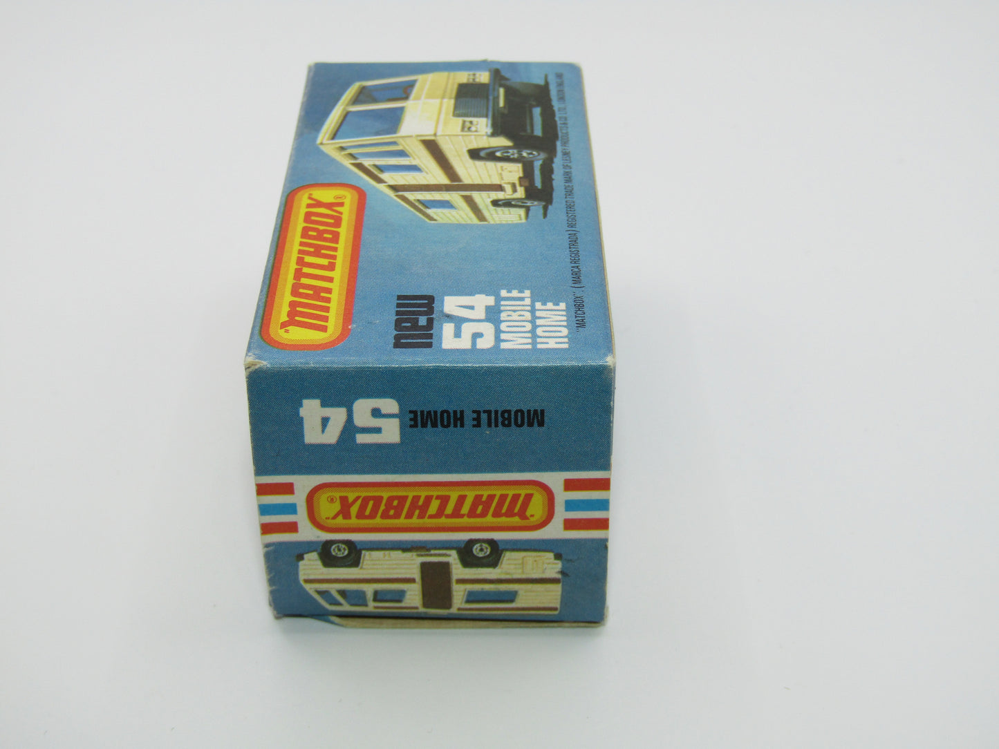 Matchbox Superfast 54D Mobile Home White BROWN SIDE STRIPE
