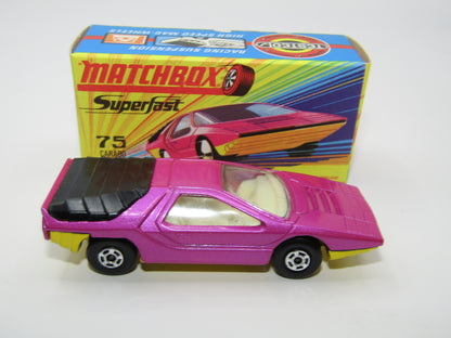 Matchbox Superfast 75B Alfa Carabo Light Purple Yellow Base