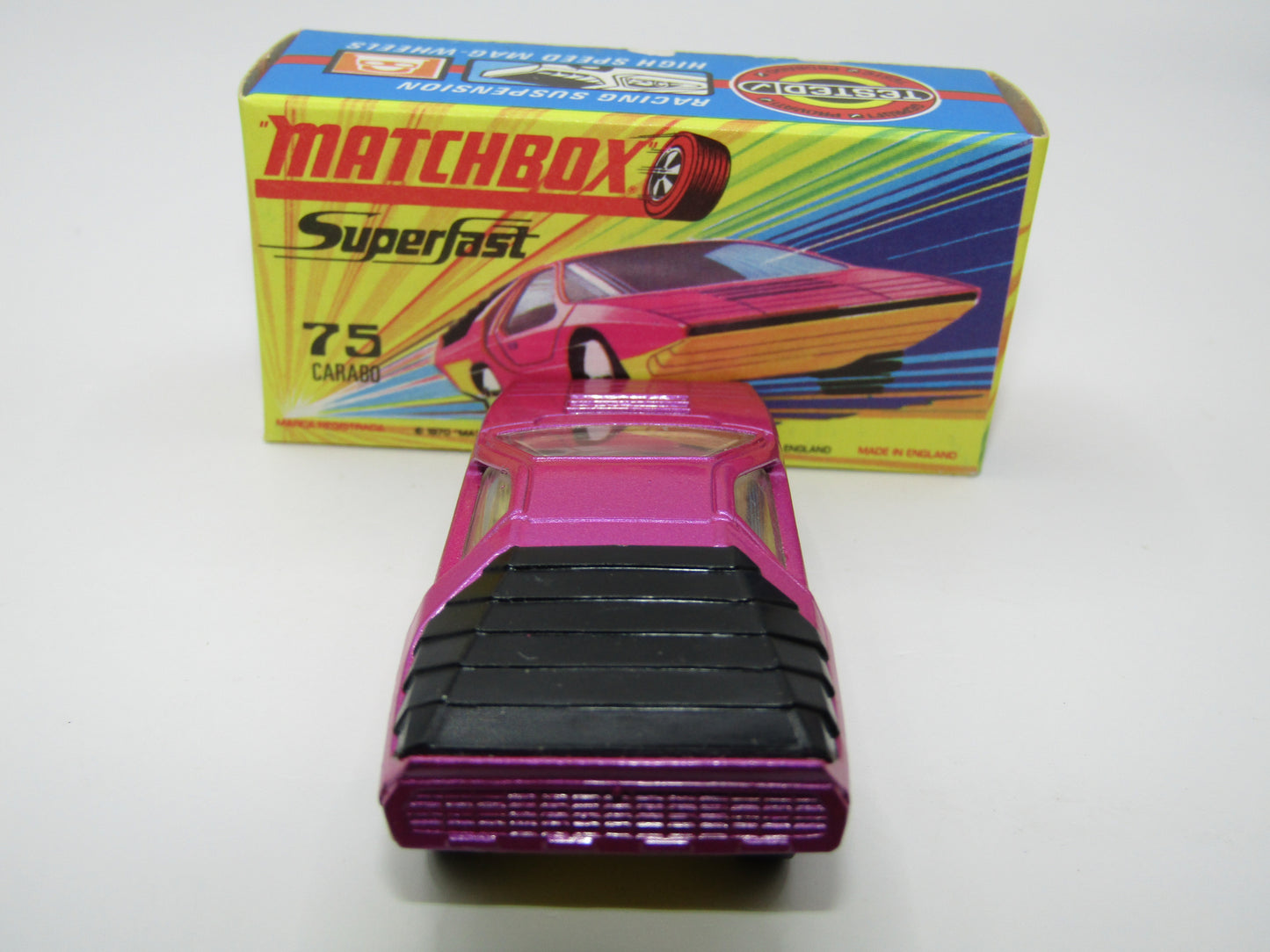 Matchbox Superfast 75B Alfa Carabo Light Purple Yellow Base