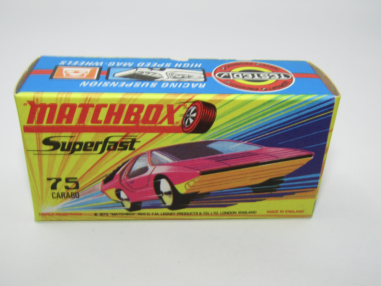 Matchbox Superfast 75B Alfa Carabo Light Purple Yellow Base