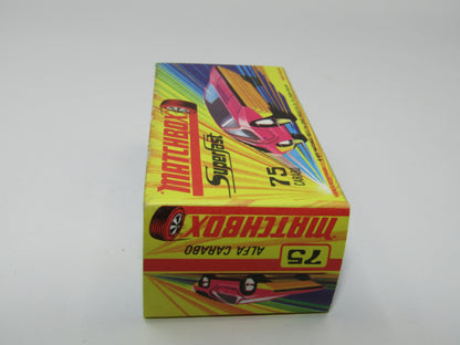 Matchbox Superfast 75B Alfa Carabo Light Purple Yellow Base