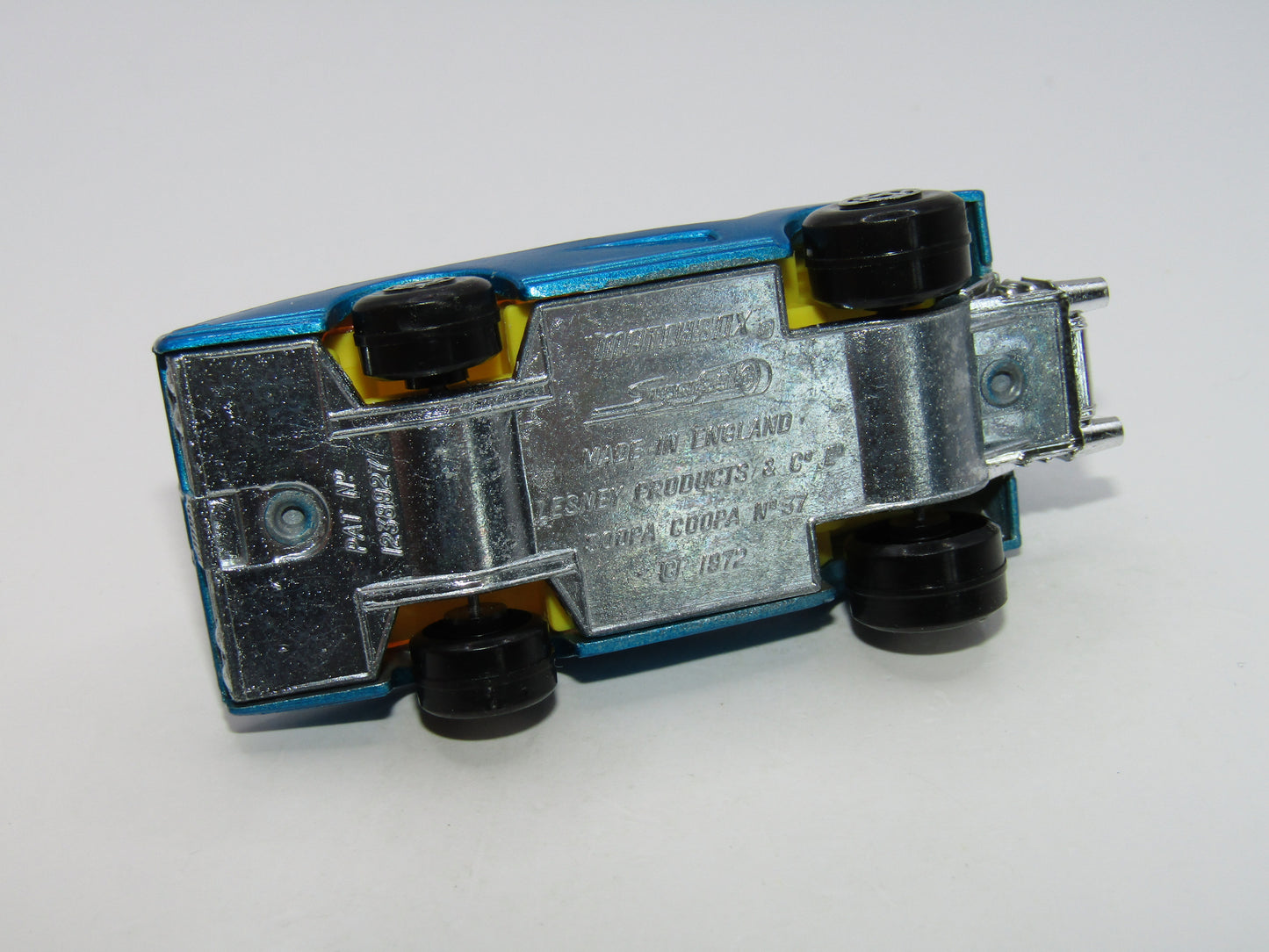 Matchbox Superfast 37B Soopa Coopa DARK Blue Unpainted Base