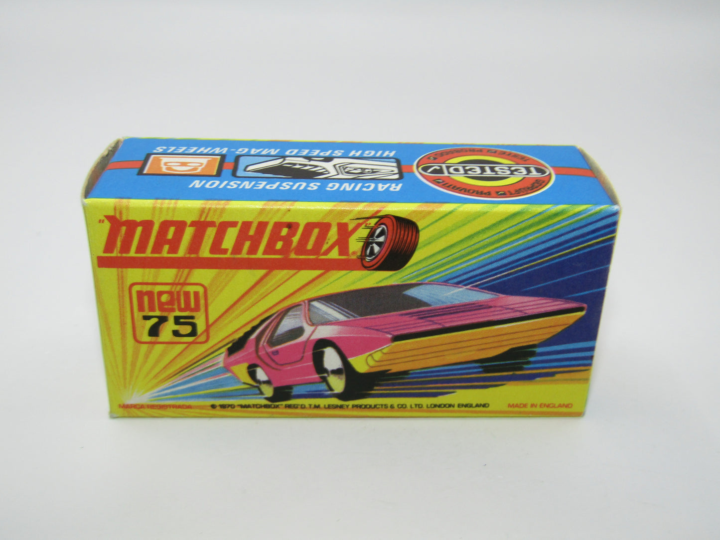 Matchbox Superfast 75B Alfa Carabo Dark Purple Yellow Base
