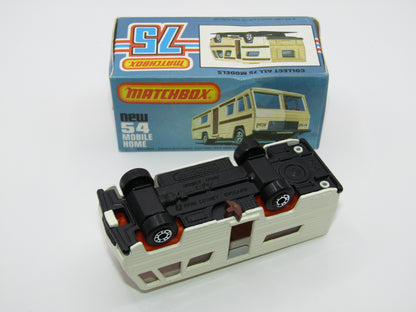 Matchbox Superfast 54D Mobile Home Clear Windows FLAT BLACK Base