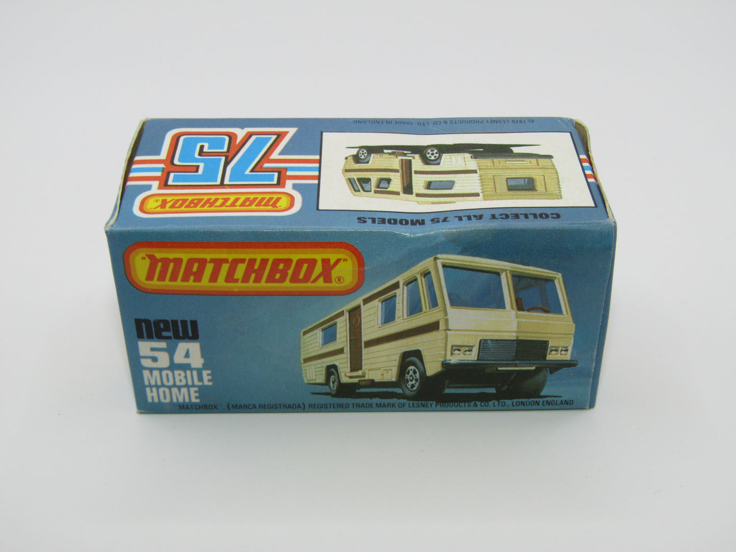 Matchbox Superfast 54D Mobile Home Clear Windows FLAT BLACK Base