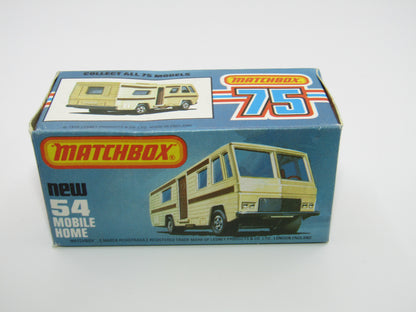 Matchbox Superfast 54D Mobile Home Clear Windows FLAT BLACK Base
