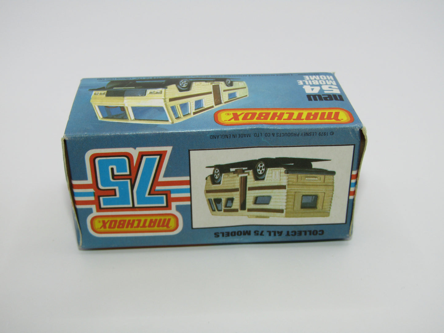 Matchbox Superfast 54D Mobile Home Clear Windows FLAT BLACK Base