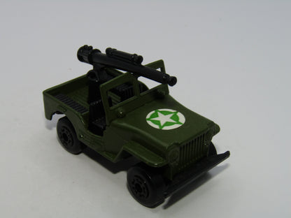 Matchbox Superfast 38C Armoured Jeep & Gun 38 Jeep Base Green STAR Label