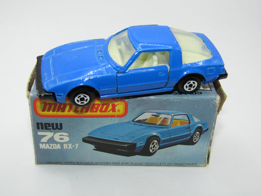 Matchbox Superfast 76A Mazda RX-7 Lesney Hong Kong Australian Issue
