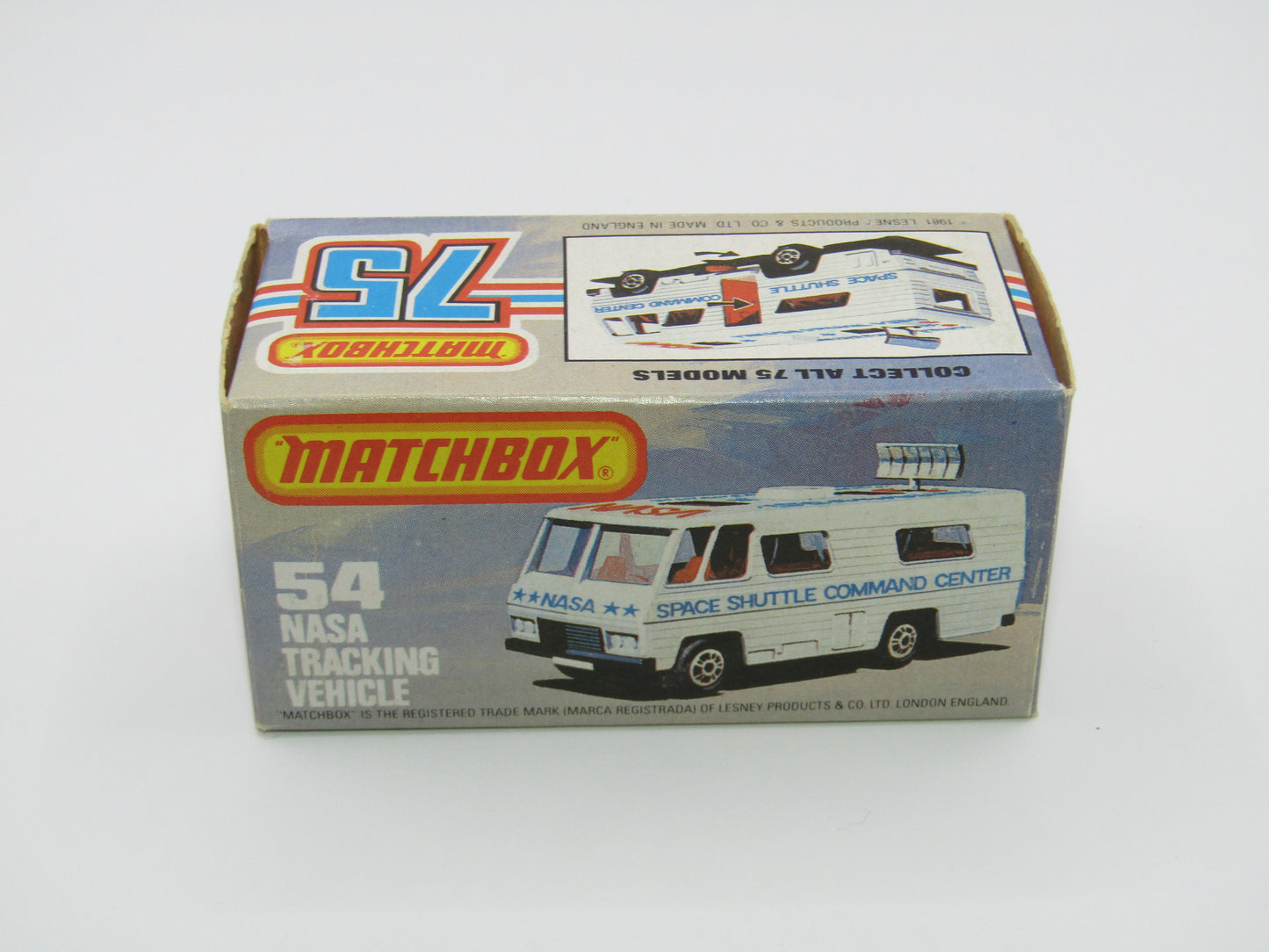 Matchbox Superfast 54E NASA Tracking Vehicle BLUE-GREY Base