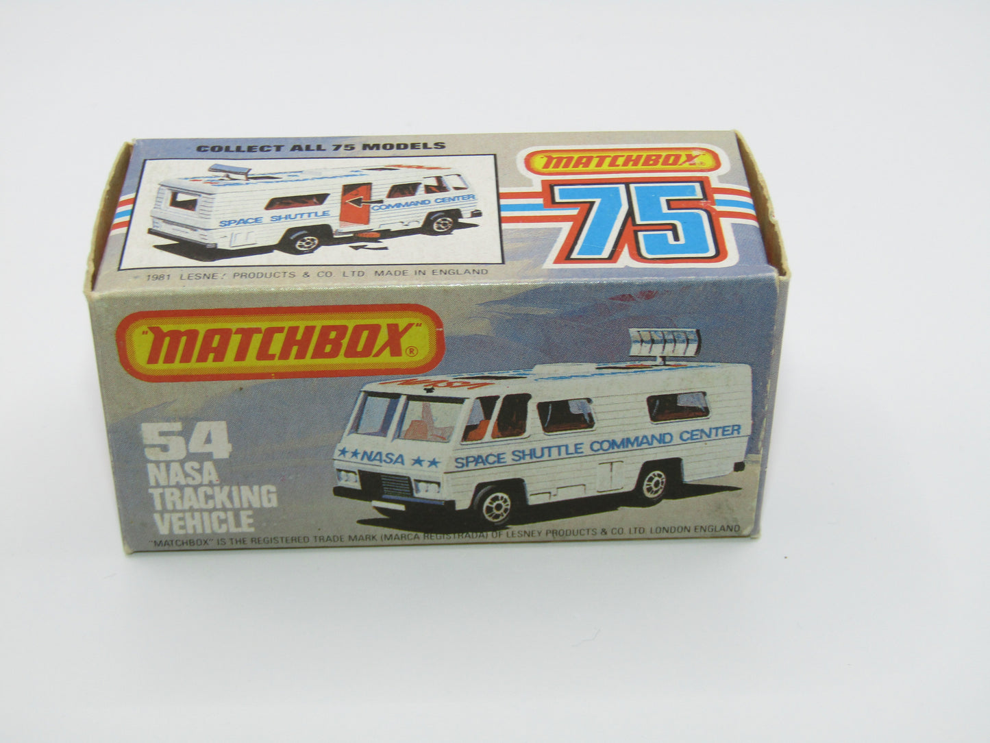 Matchbox Superfast 54E NASA Tracking Vehicle BLUE-GREY Base