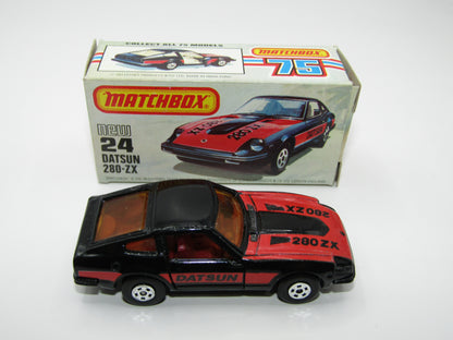 Matchbox Superfast No 24D Datsun 280 ZX Fairlady Z Red Interior USA Picture Box