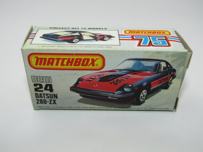 Matchbox Superfast No 24D Datsun 280 ZX Fairlady Z Red Interior USA Picture Box