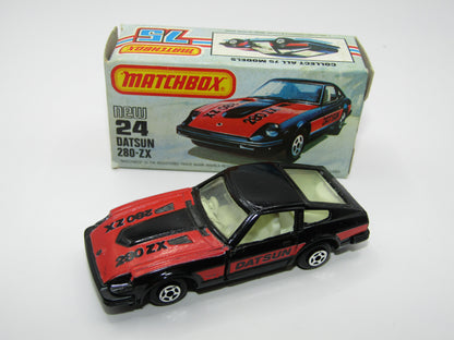 Matchbox Superfast No 24D Datsun 280 ZX Fairlady Z WHITE Interior USA Picture Box
