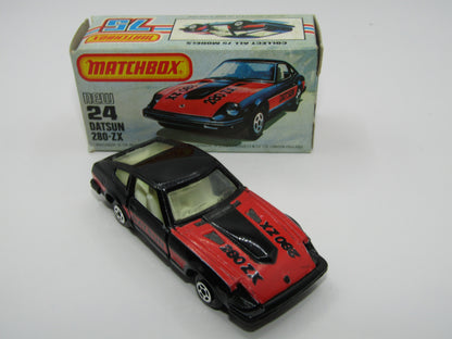 Matchbox Superfast No 24D Datsun 280 ZX Fairlady Z WHITE Interior USA Picture Box