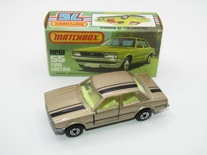 Matchbox Superfast 55D Ford Cortina Tan YELLOW Interior