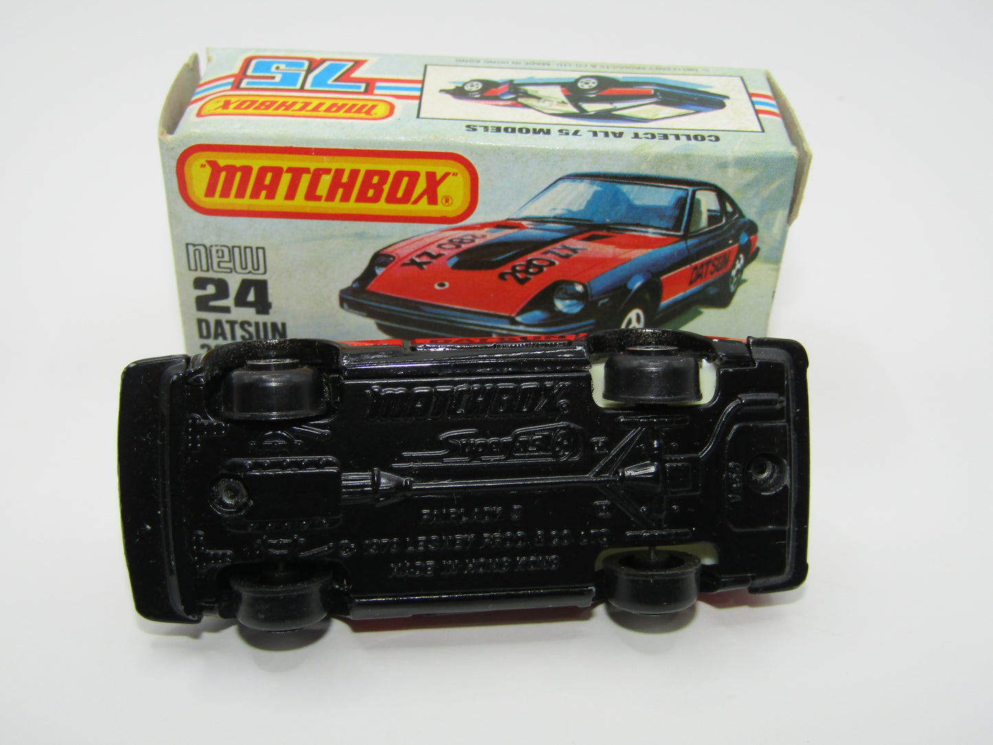 Matchbox Superfast No 24D Datsun 280 ZX Fairlady Z WHITE Interior USA Picture Box