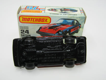 Matchbox Superfast No 24D Datsun 280 ZX Fairlady Z WHITE Interior USA Picture Box
