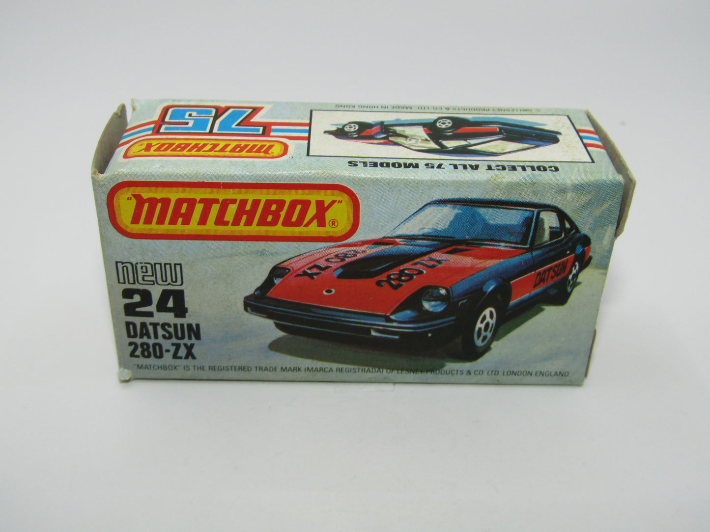 Matchbox Superfast No 24D Datsun 280 ZX Fairlady Z WHITE Interior USA Picture Box