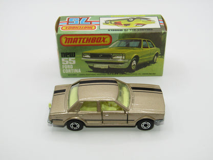 Matchbox Superfast 55D Ford Cortina Tan YELLOW Interior