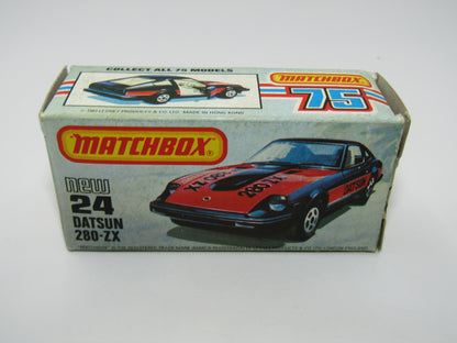 Matchbox Superfast No 24D Datsun 280 ZX Fairlady Z WHITE Interior USA Picture Box