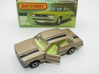 Matchbox Superfast 55D Ford Cortina Tan YELLOW Interior