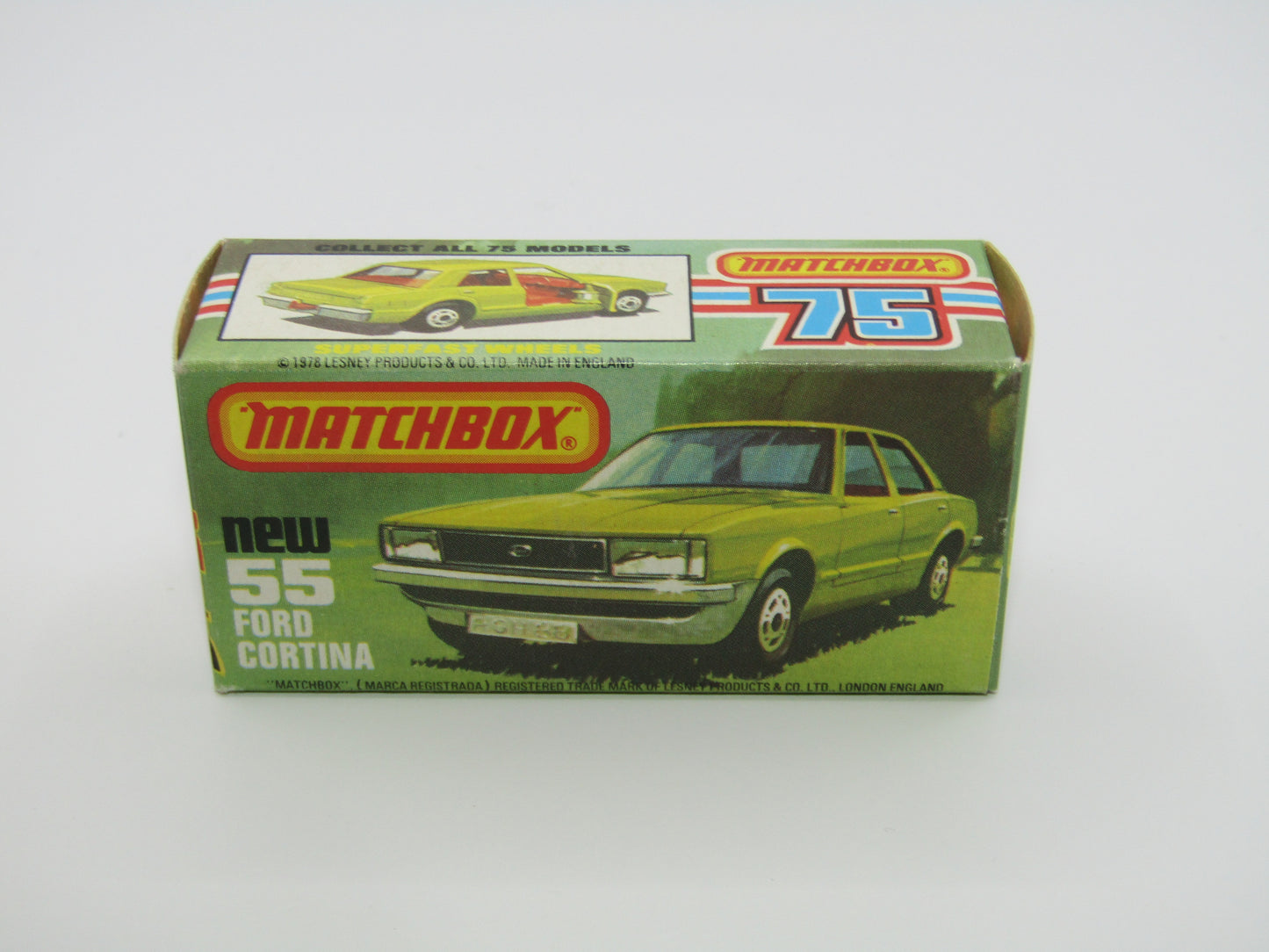 Matchbox Superfast 55D Ford Cortina Tan YELLOW Interior