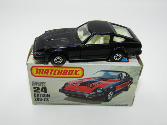Matchbox Superfast No 24D Datsun 280 ZX Fairlady Z Black No Tampo USA Picture Box