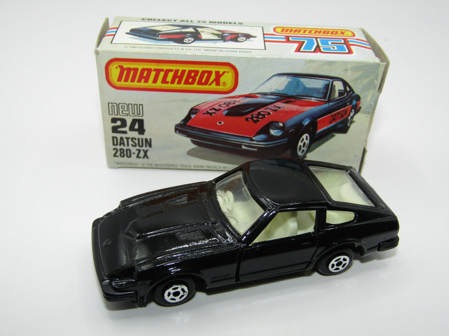 Matchbox Superfast No 24D Datsun 280 ZX Fairlady Z Black No Tampo USA Picture Box