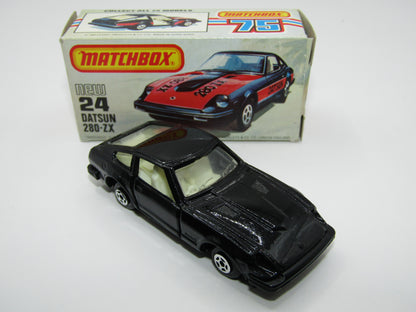 Matchbox Superfast No 24D Datsun 280 ZX Fairlady Z Black No Tampo USA Picture Box