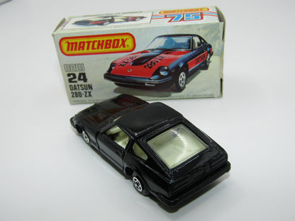 Matchbox Superfast No 24D Datsun 280 ZX Fairlady Z Black No Tampo USA Picture Box