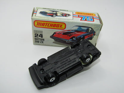 Matchbox Superfast No 24D Datsun 280 ZX Fairlady Z Black No Tampo USA Picture Box