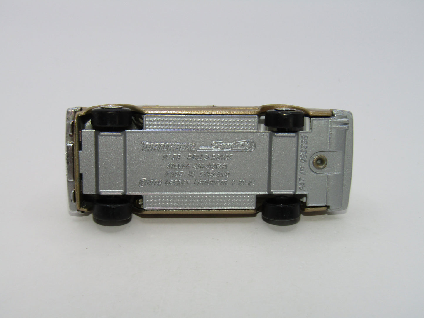 Matchbox Superfast 39B Rolls Royce SS Metallic Gold SILVER Base