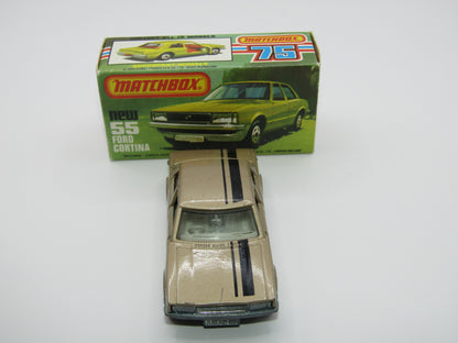 Matchbox Superfast 55D Ford Cortina Tan SMOKE Windows