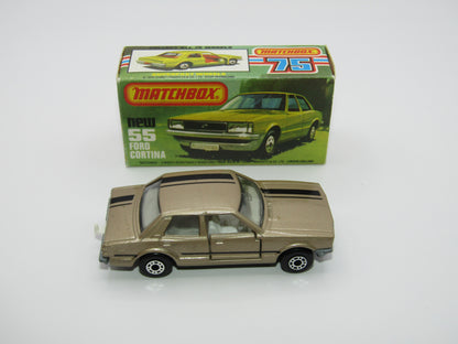Matchbox Superfast 55D Ford Cortina Tan SMOKE Windows