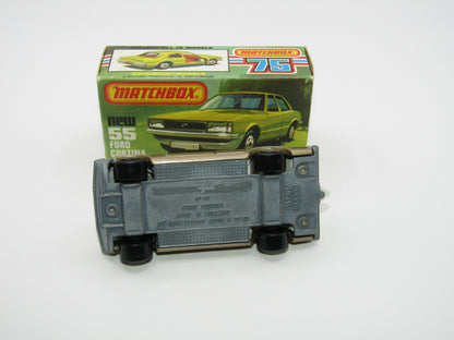 Matchbox Superfast 55D Ford Cortina Tan SMOKE Windows
