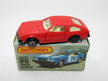 Matchbox Superfast No 25D Toyota Celica GT Red No Tampo USA Picture Box