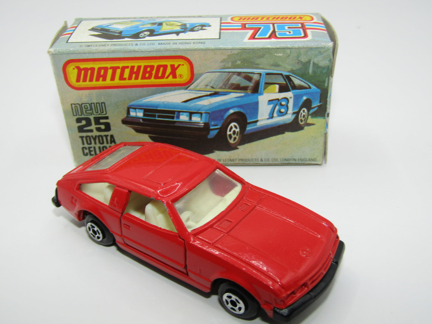 Matchbox Superfast No 25D Toyota Celica GT Red No Tampo USA Picture Box