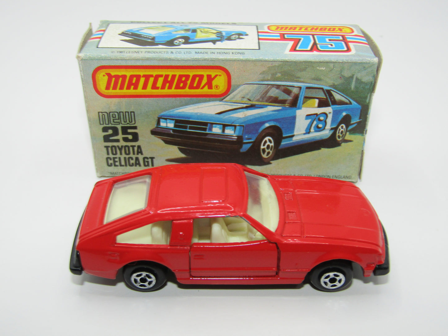Matchbox Superfast No 25D Toyota Celica GT Red No Tampo USA Picture Box