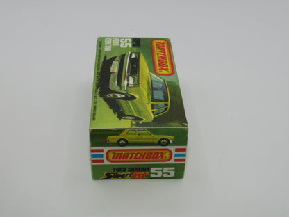 Matchbox Superfast 55D Ford Cortina Tan SMOKE Windows