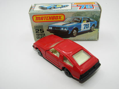 Matchbox Superfast No 25D Toyota Celica GT Red No Tampo USA Picture Box