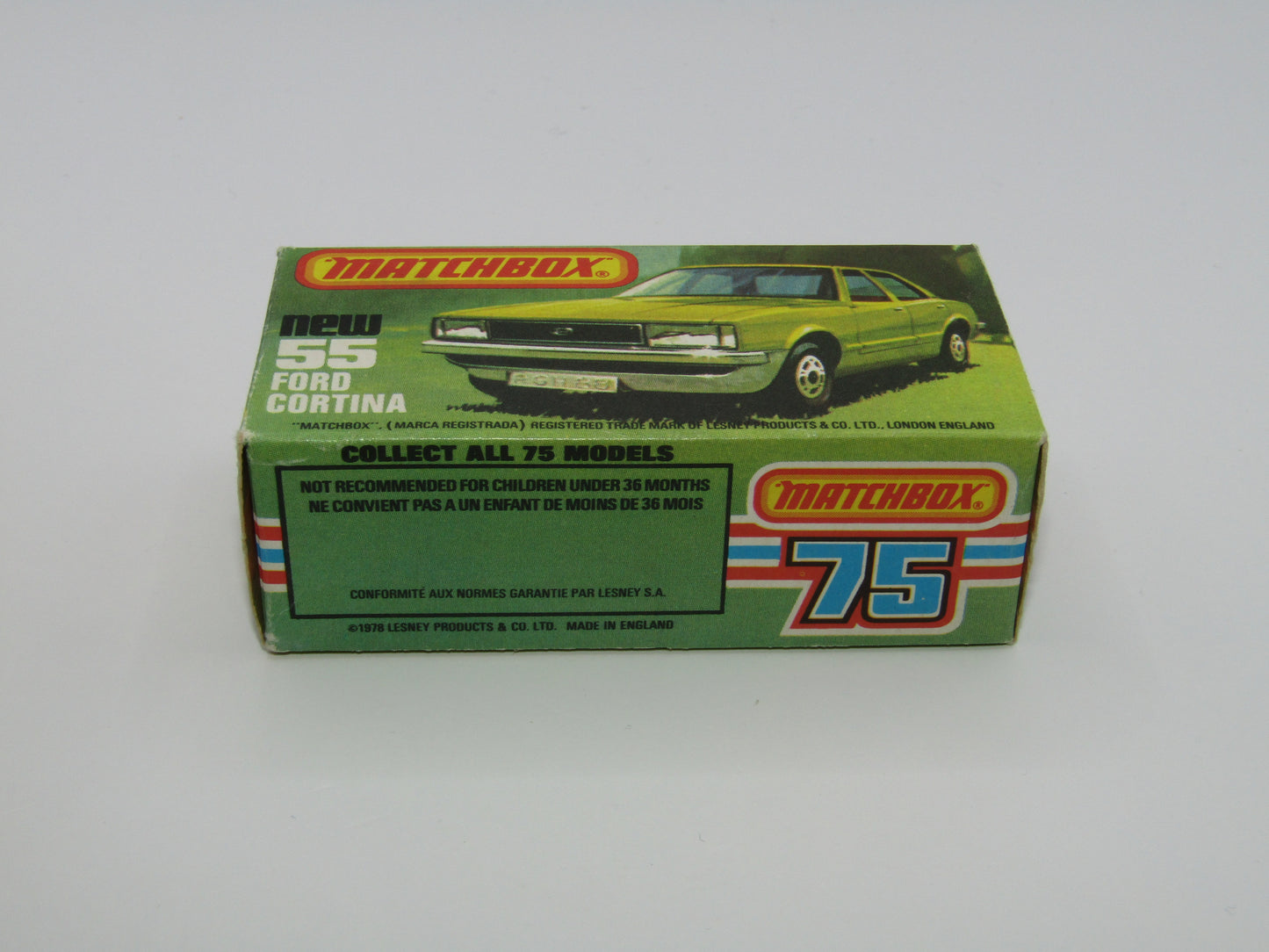 Matchbox Superfast 55D Ford Cortina Tan SMOKE Windows