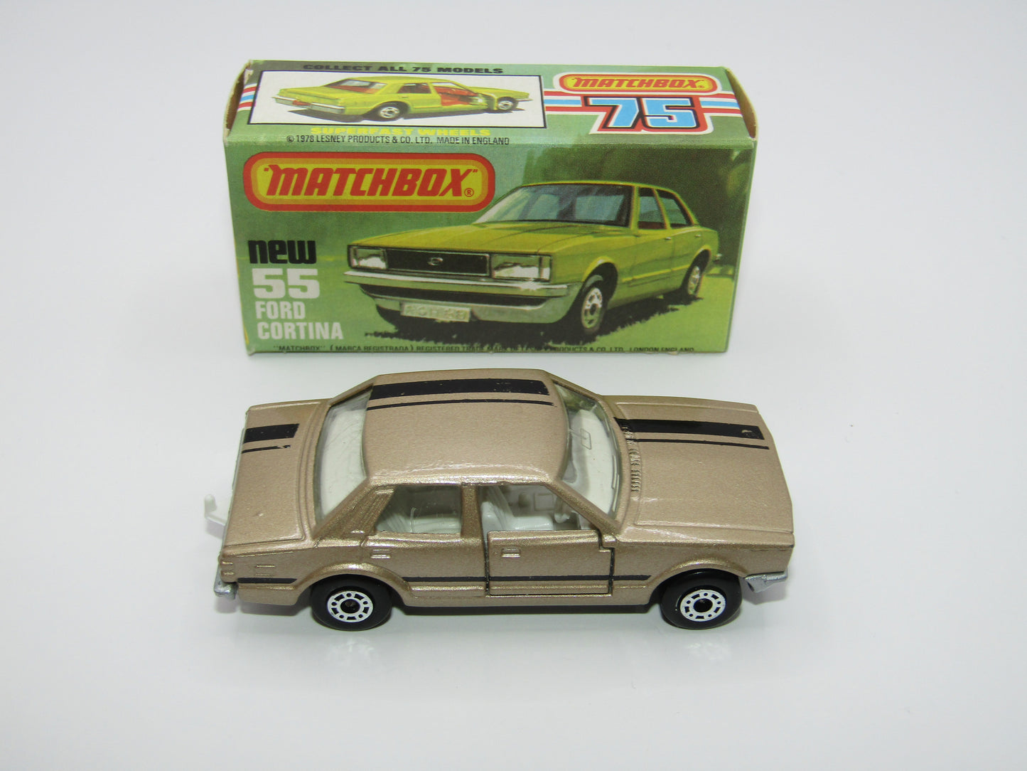 Matchbox Superfast 55D Ford Cortina Tan SILVER Base