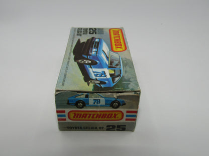 Matchbox Superfast No 25D Toyota Celica GT Red No Tampo USA Picture Box