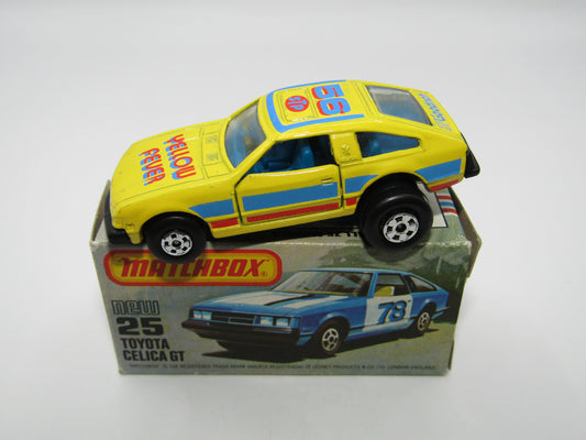 Matchbox Superfast No 25D Toyota Celica GT Yellow Fever USA Picture Box