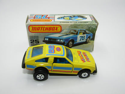 Matchbox Superfast No 25D Toyota Celica GT Yellow Fever USA Picture Box