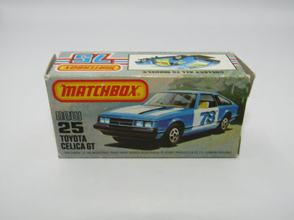 Matchbox Superfast No 25D Toyota Celica GT Yellow Fever USA Picture Box