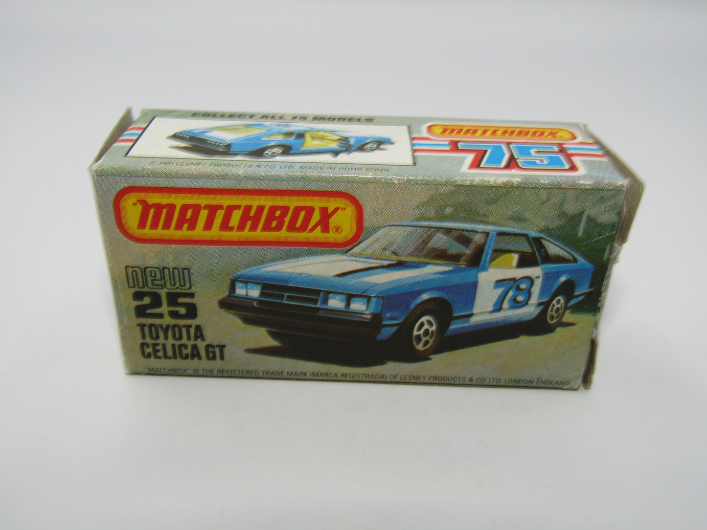 Matchbox Superfast No 25D Toyota Celica GT Yellow Fever USA Picture Box